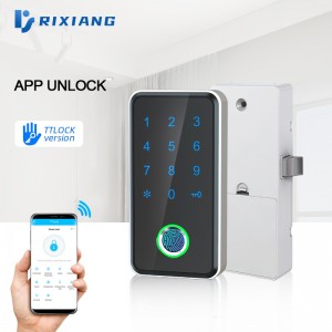 Itanna Keyless Smart Digital Ọrọigbaniwọle Awọn titiipa Onigi Box Biometric fingerprint