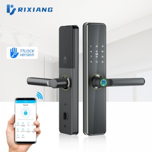 Tuya App fingerprint smart Door Lock rfid keyless gate ໂຮງແຮມແກ້ວ mortise ໄຟຟ້າ