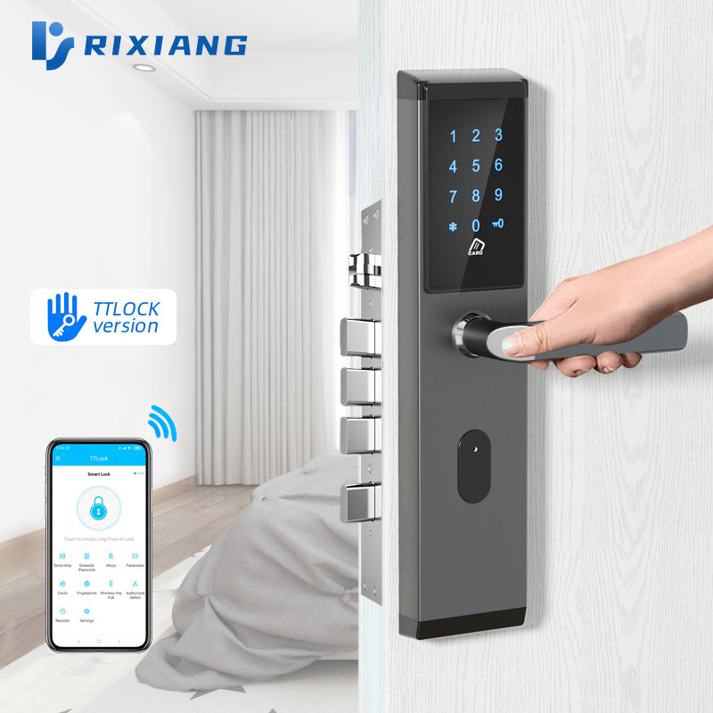 Hot Sale for Key Code Door Lock - Combination Lock touch lock passcode copper matte black  door keypad entry – Rixiang