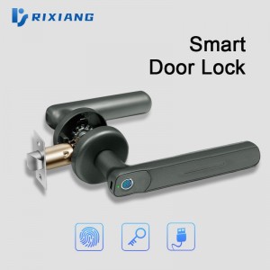 One Touch To Unlock Black Semiconductor Fingerprint Recognition Quickly Handle Smart Door Lock