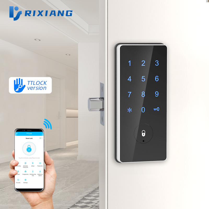 Chinese wholesale Electronic Deadbolt With Handle - Security Electronic APP Door Lock  WIFI Smart Touch Screen Lock – Rixiang