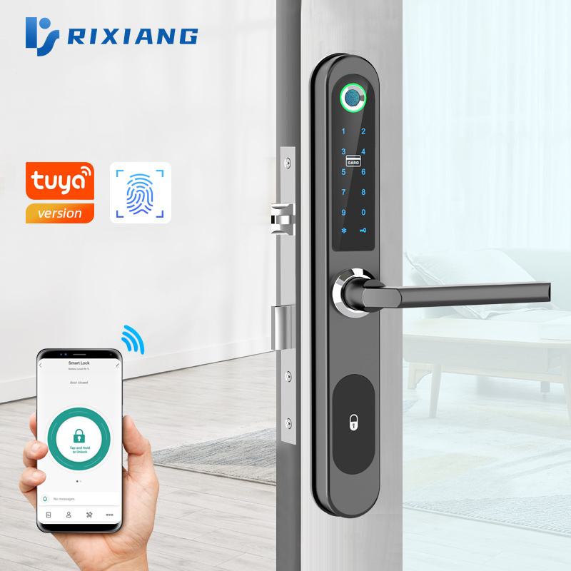 One of Hottest for Smart Thumbprint Padlock - Biometric Electronic Intelligent lock 4 Ways Fingerprint Door Lock Waterproof Outdoor Gate Bluetooth Lock  – Rixiang