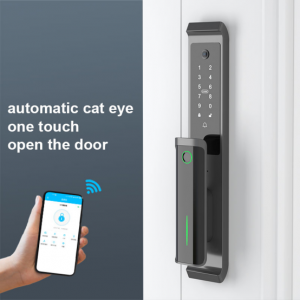 wifi video Cat Eye fingerskanner knappsats grindlås Bluetooth Keyless Elektroniskt dörrlås