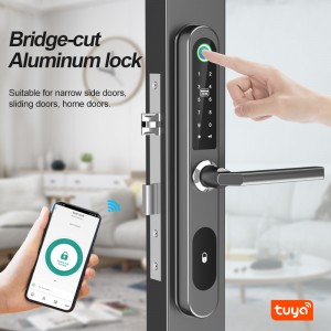 TUYA Lock App Kode Sandi Kartu Rfid Keyless Front Electronic Lock
