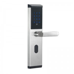 Комбинирана ключалка сензорна ключалка парола мед матово черна входна клавиатура на вратата