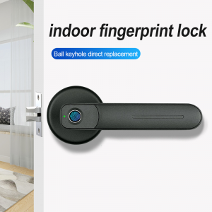 One Touch To Unlock Black Semiconductor Fingerprint Recognition Quickly Handle Smart Door Lock