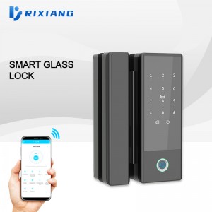 Smart Electronic keyless password+fingerprint+card glass door lock